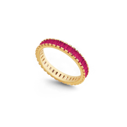 Mint & Lily Baguette Birthstone Eternity Band