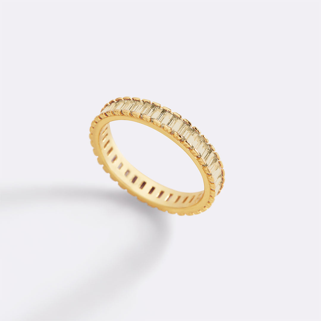 Mint & Lily Baguette Birthstone Eternity Band