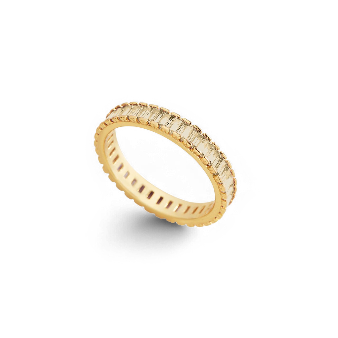 Mint & Lily Baguette Birthstone Eternity Band