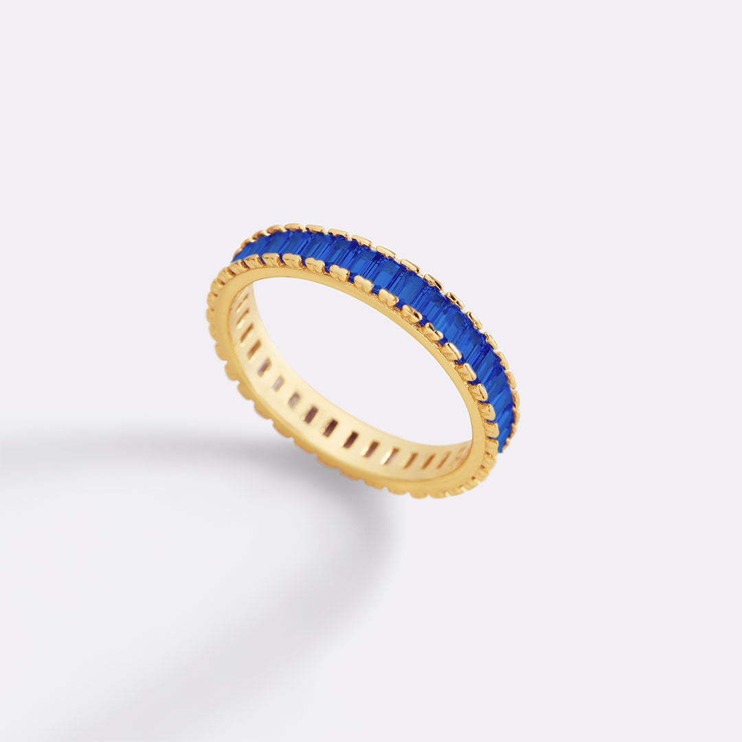 Mint & Lily Baguette Birthstone Eternity Band