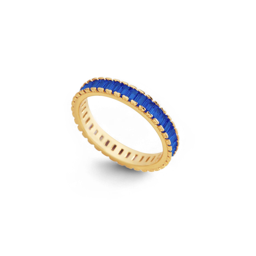 Mint & Lily Baguette Birthstone Eternity Band