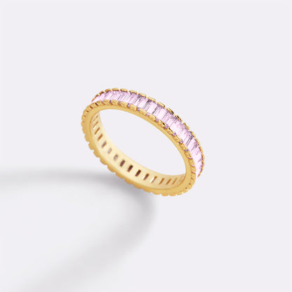 Mint & Lily Baguette Birthstone Eternity Band