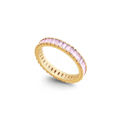 Mint & Lily Baguette Birthstone Eternity Band