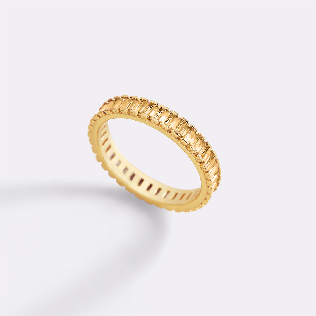 Mint & Lily Baguette Birthstone Eternity Band