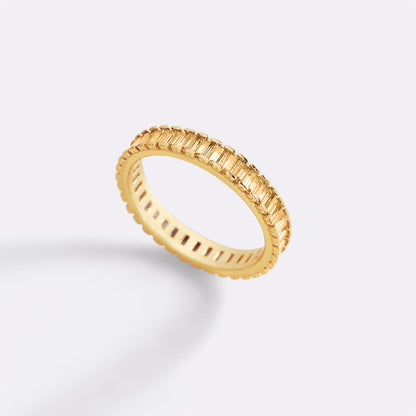 Mint & Lily Baguette Birthstone Eternity Band