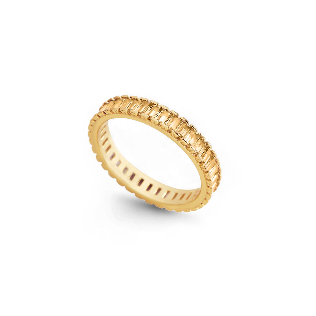 Mint & Lily Baguette Birthstone Eternity Band