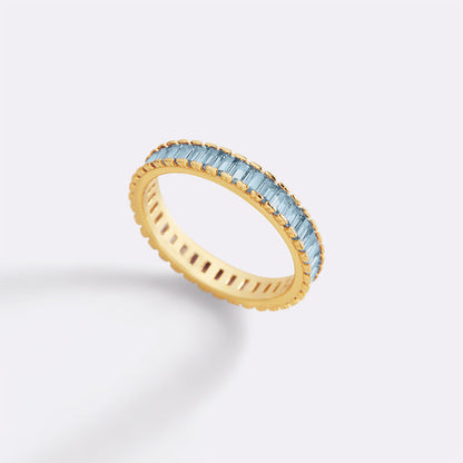 Mint & Lily Baguette Birthstone Eternity Band