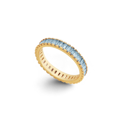 Mint & Lily Baguette Birthstone Eternity Band
