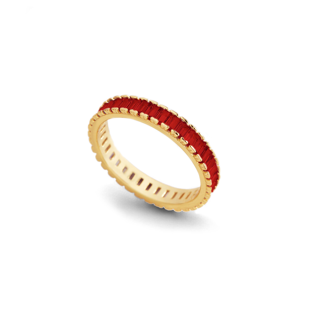 Mint & Lily Baguette Birthstone Eternity Band
