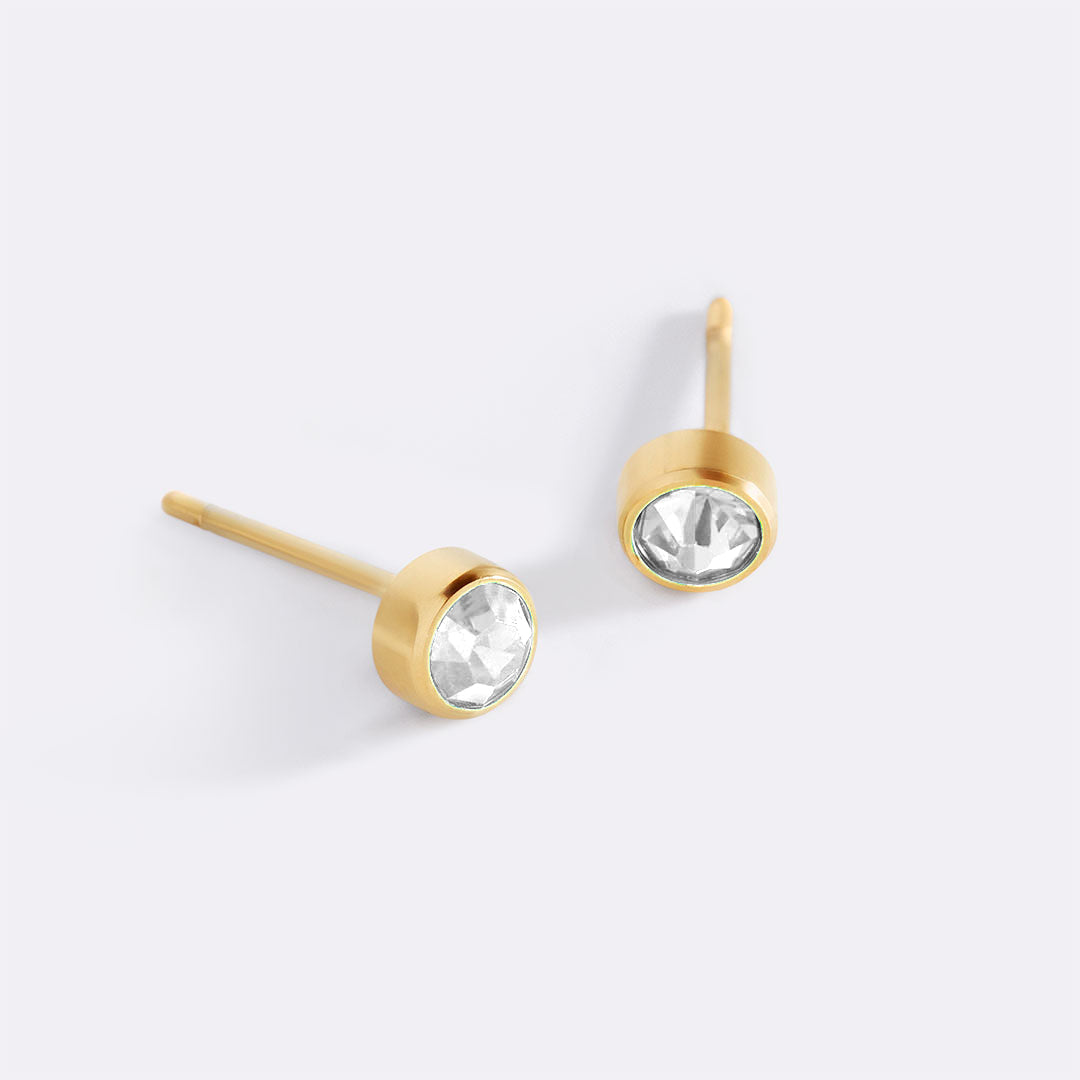 Mint & Lily Birthstone Bezel Studs