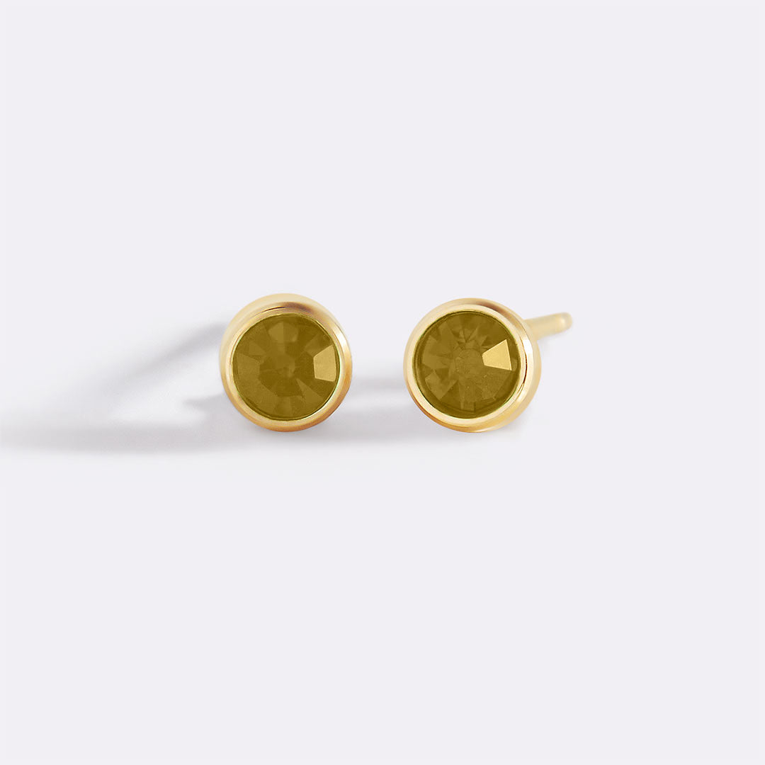 Mint & Lily Birthstone Bezel Studs