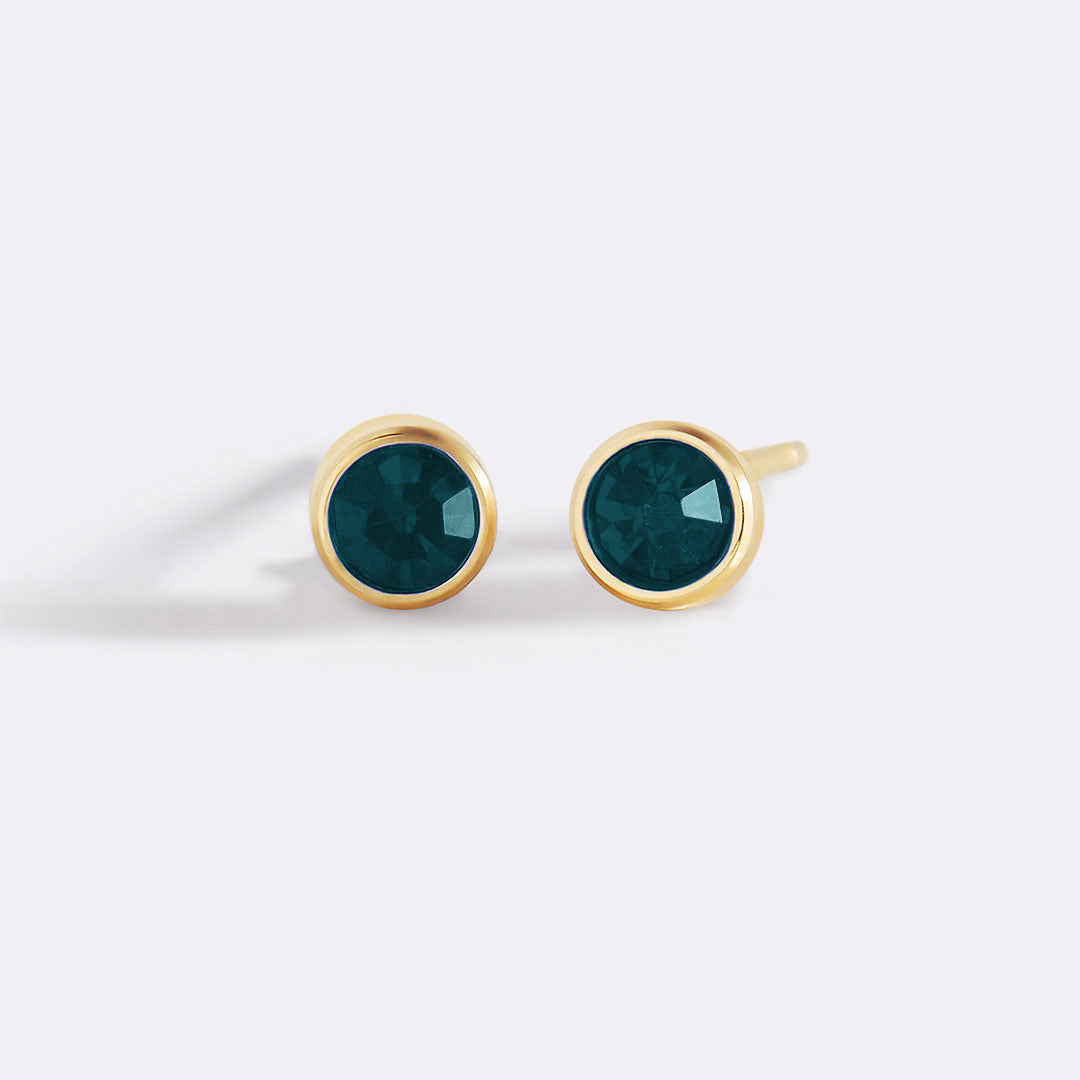 Mint & Lily Birthstone Bezel Studs
