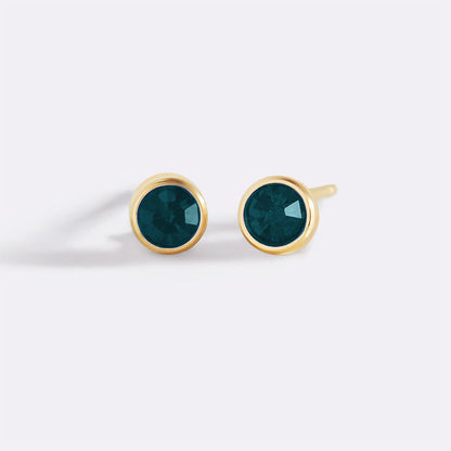Mint & Lily Birthstone Bezel Studs