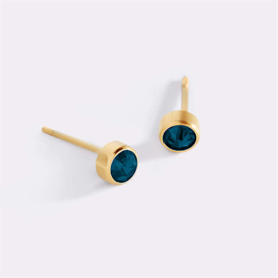 Mint & Lily Birthstone Bezel Studs