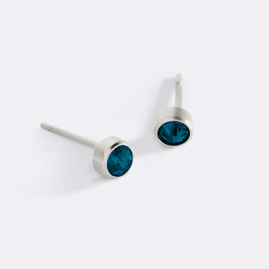 Mint & Lily Birthstone Bezel Studs