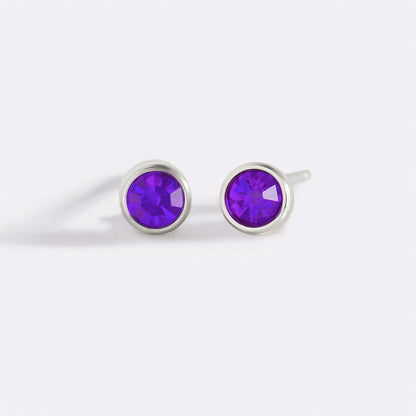 Mint & Lily Birthstone Bezel Studs