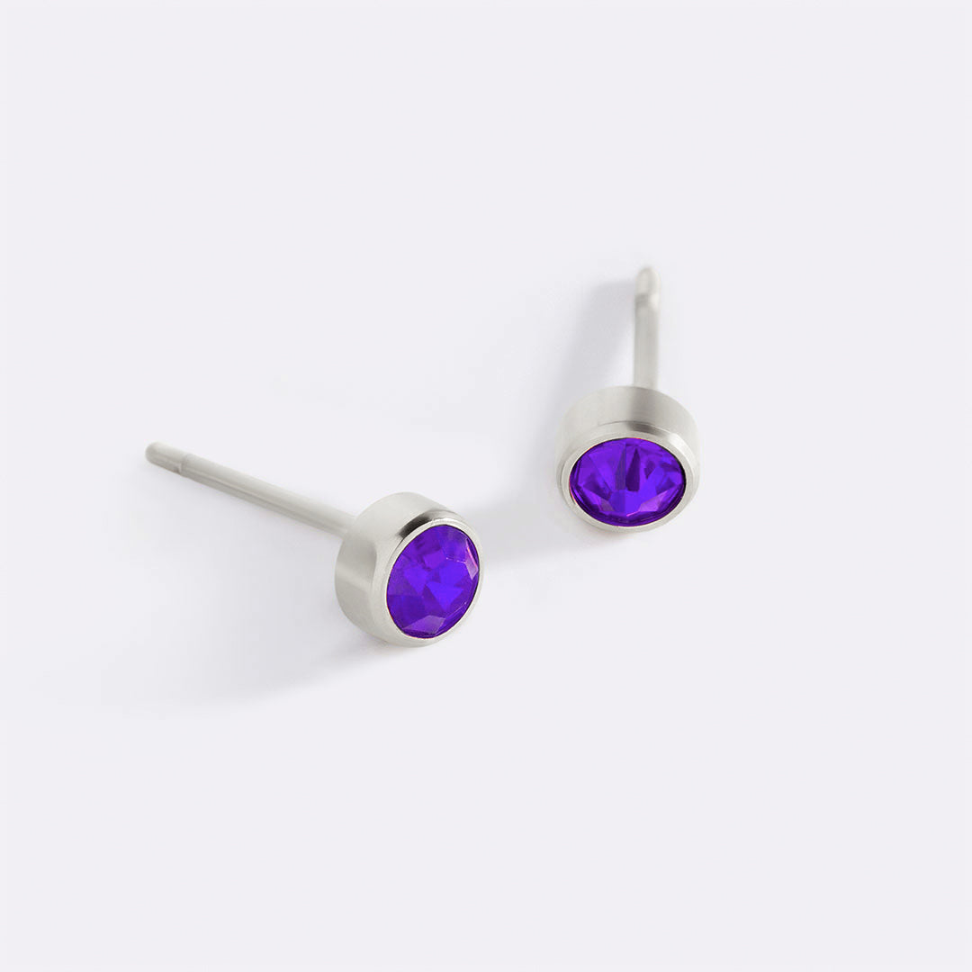 Mint & Lily Birthstone Bezel Studs