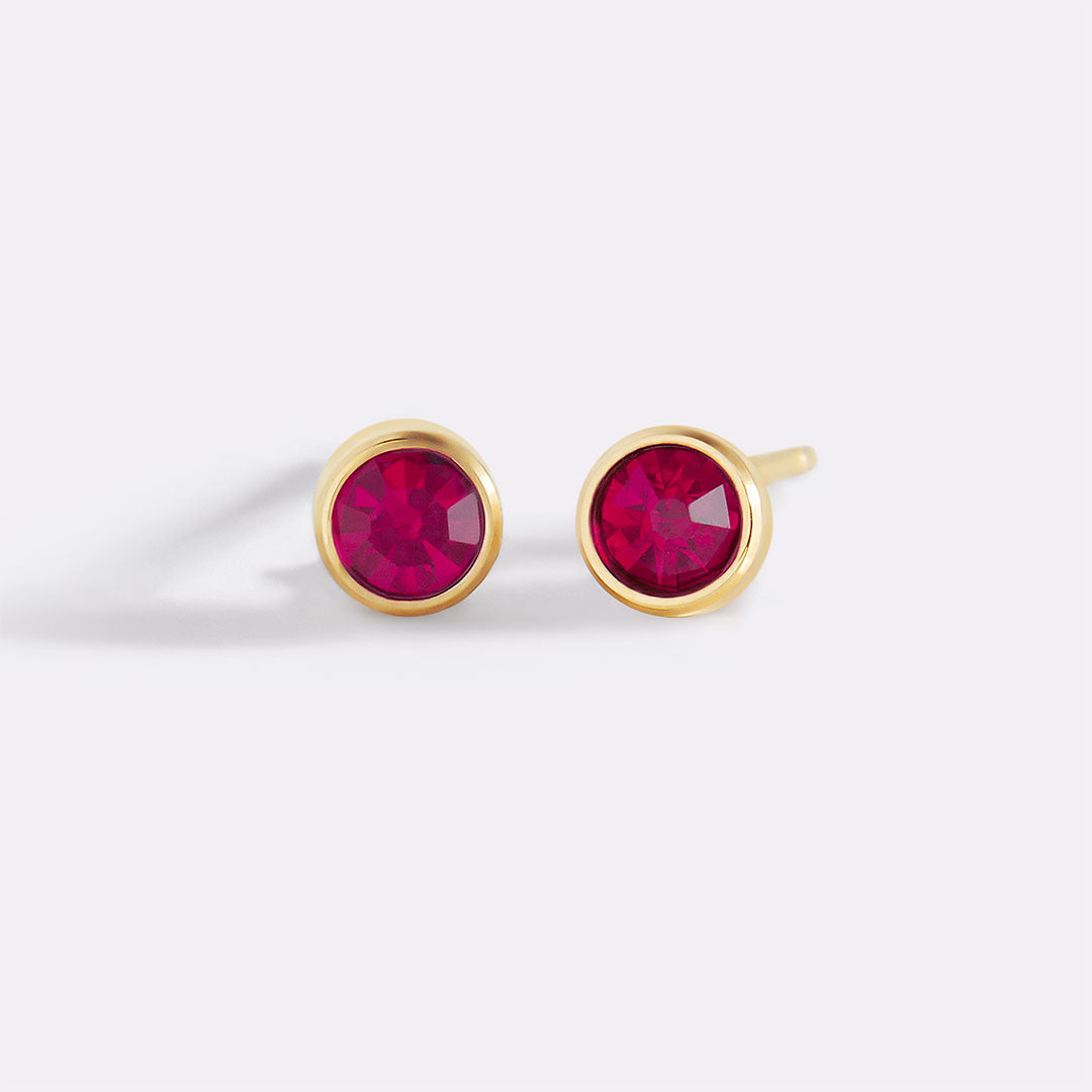 Mint & Lily Birthstone Bezel Studs