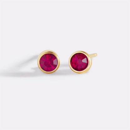 Mint & Lily Birthstone Bezel Studs