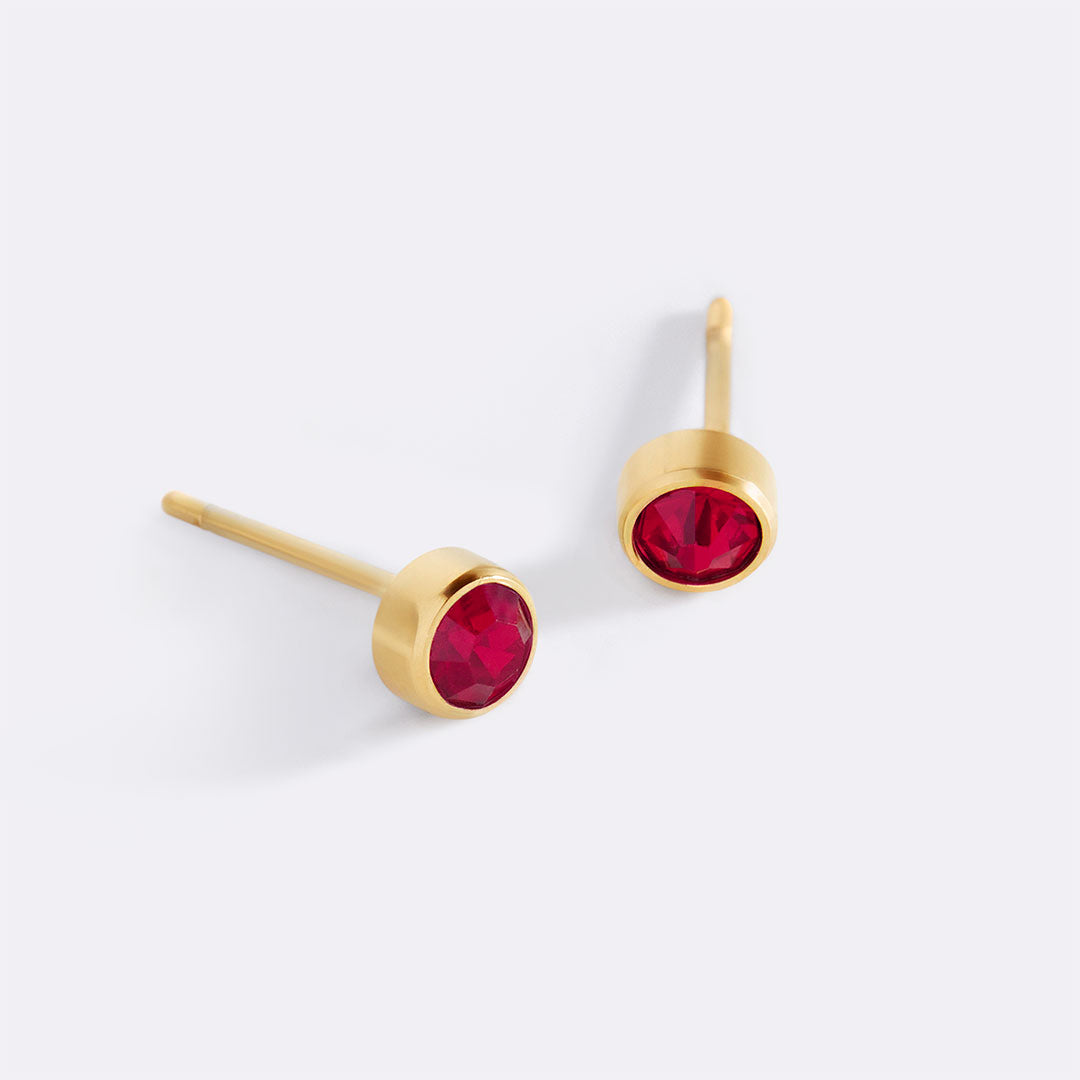 Mint & Lily Birthstone Bezel Studs