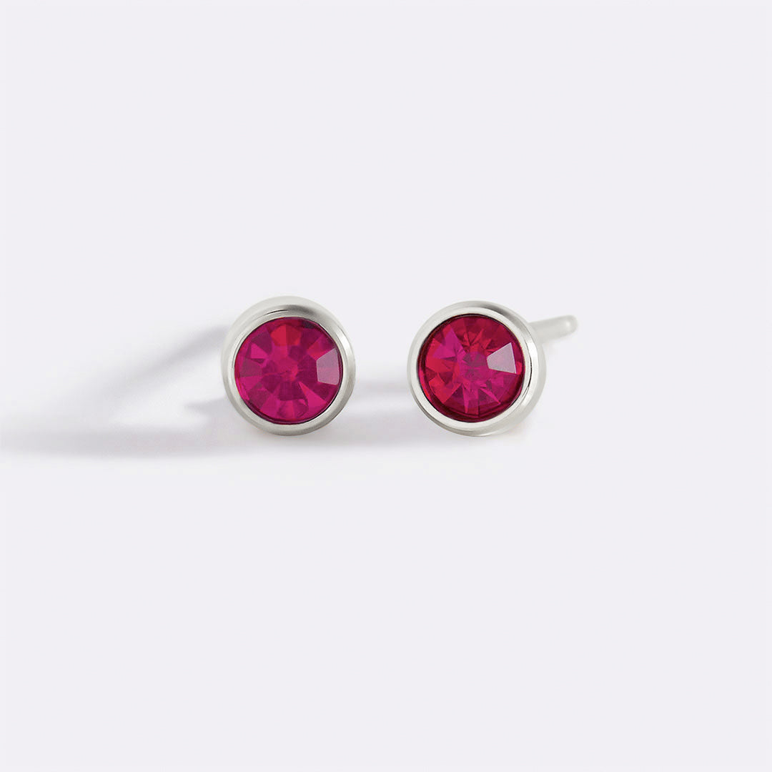 Mint & Lily Birthstone Bezel Studs