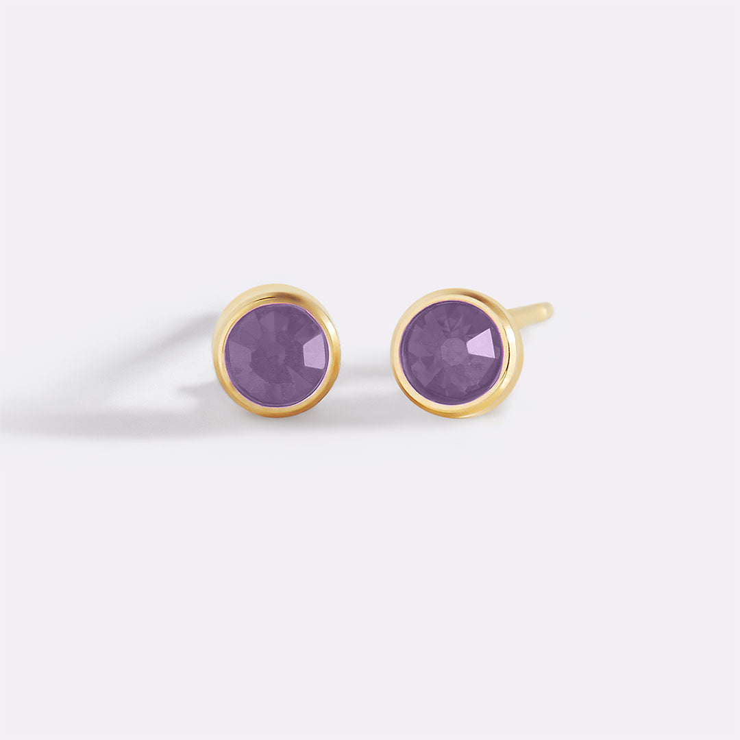 Mint & Lily Birthstone Bezel Studs
