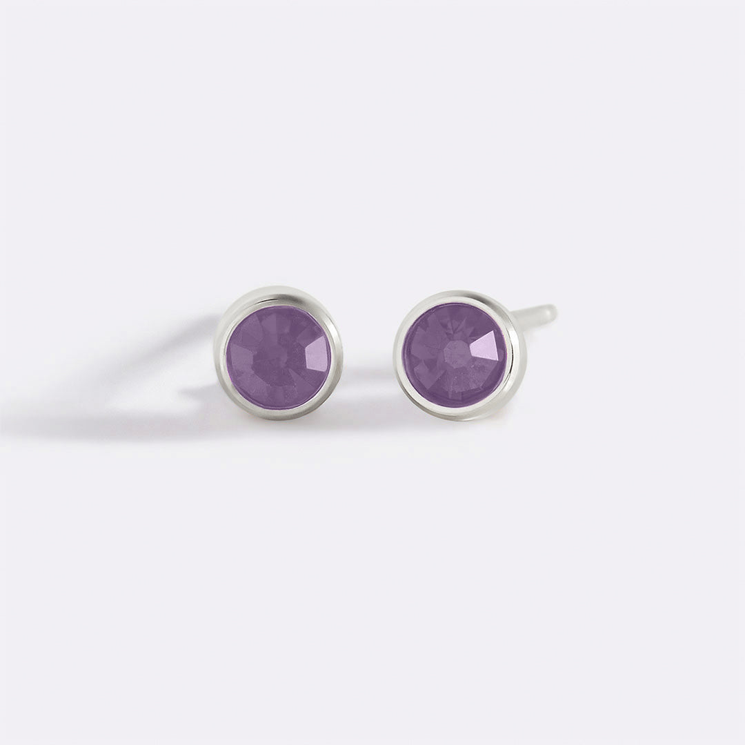 Mint & Lily Birthstone Bezel Studs