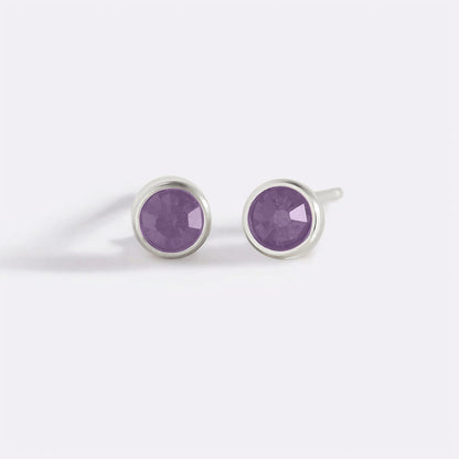 Mint & Lily Birthstone Bezel Studs