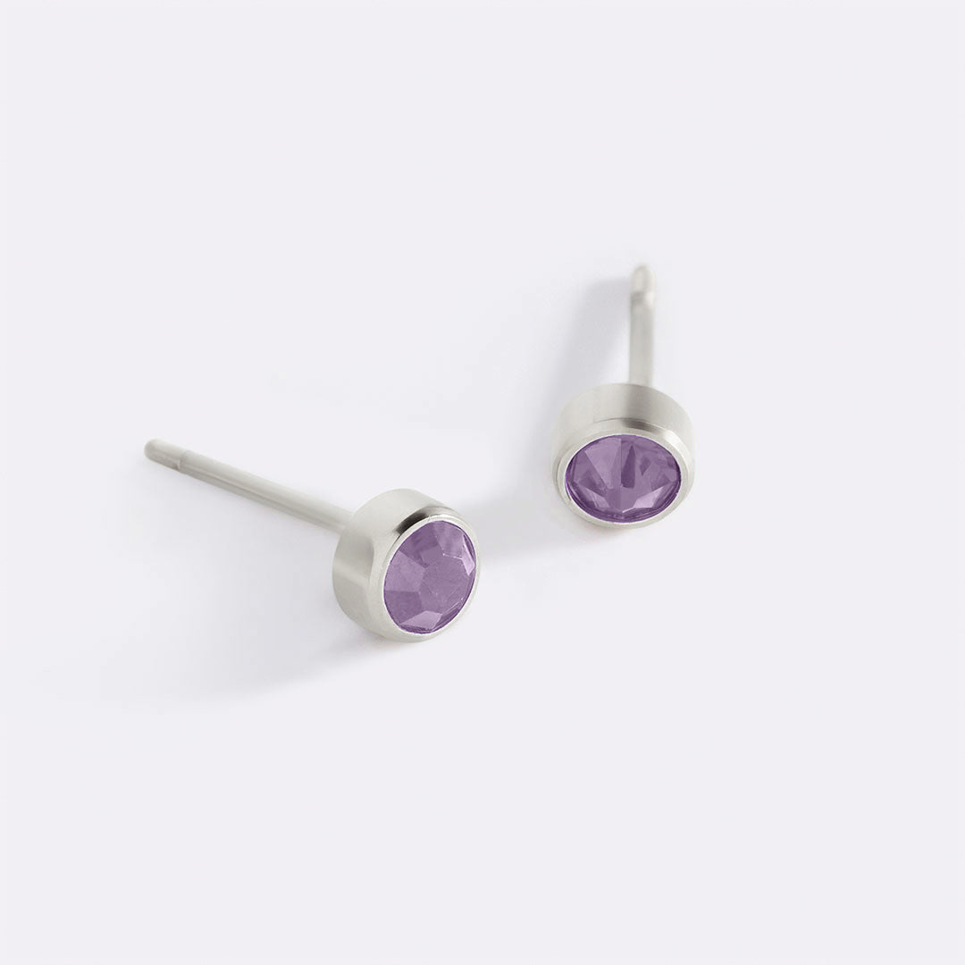 Mint & Lily Birthstone Bezel Studs