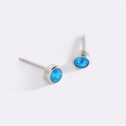 Mint & Lily Birthstone Bezel Studs
