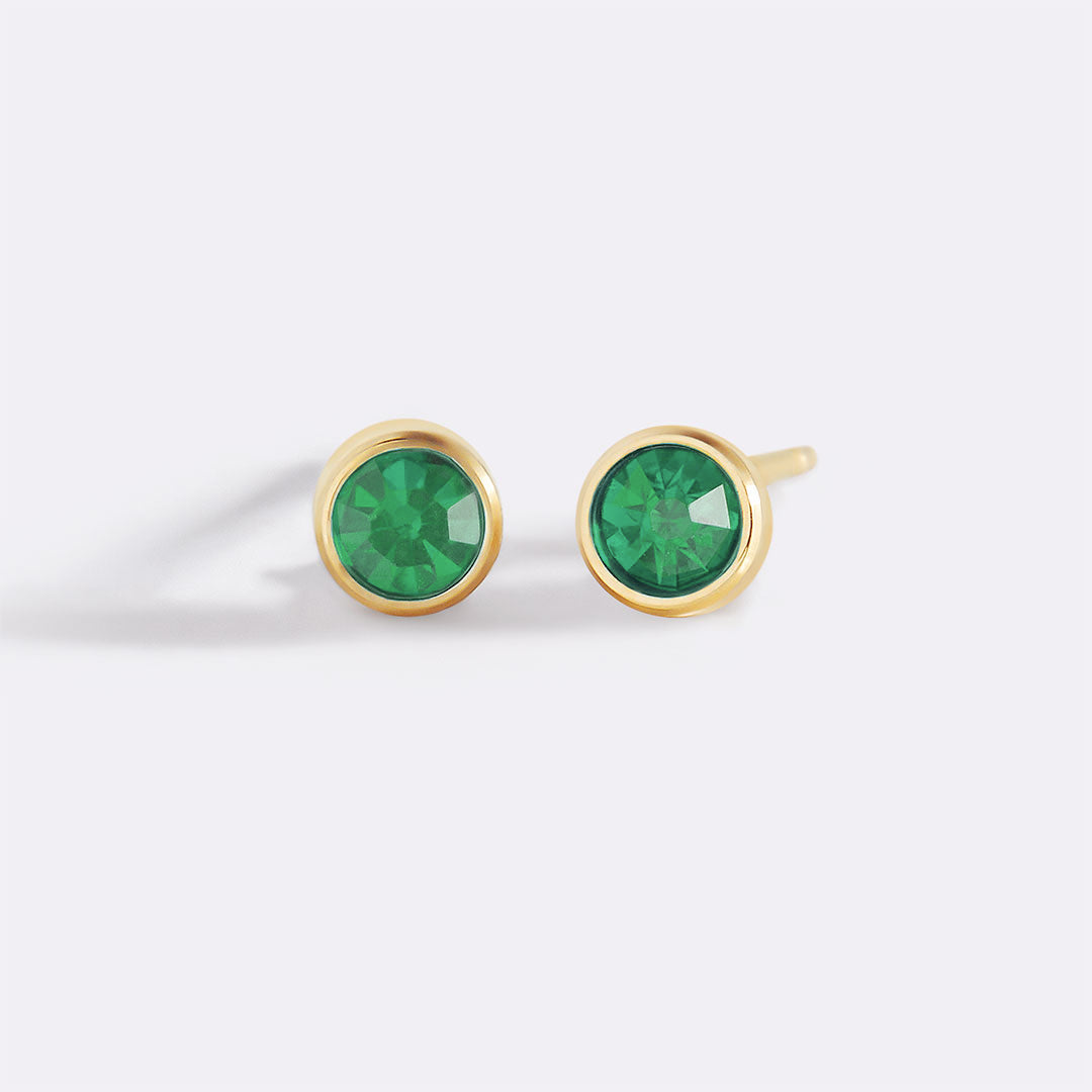Mint & Lily Birthstone Bezel Studs