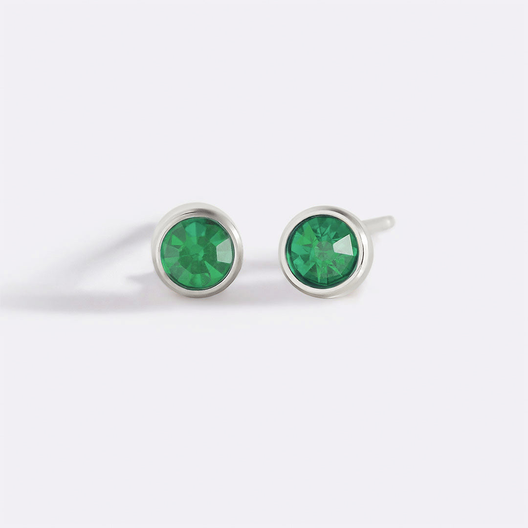 Mint & Lily Birthstone Bezel Studs