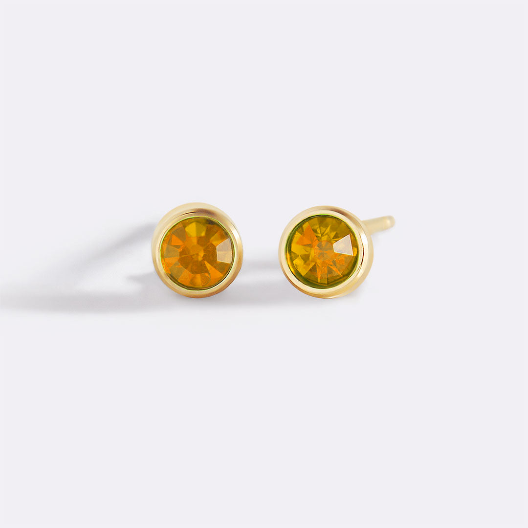 Mint & Lily Birthstone Bezel Studs