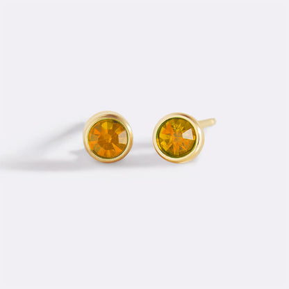 Mint & Lily Birthstone Bezel Studs