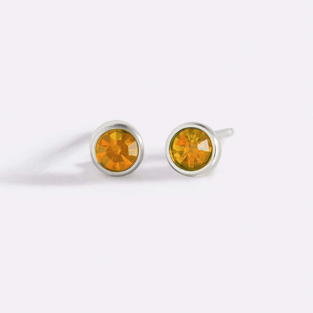 Mint & Lily Birthstone Bezel Studs