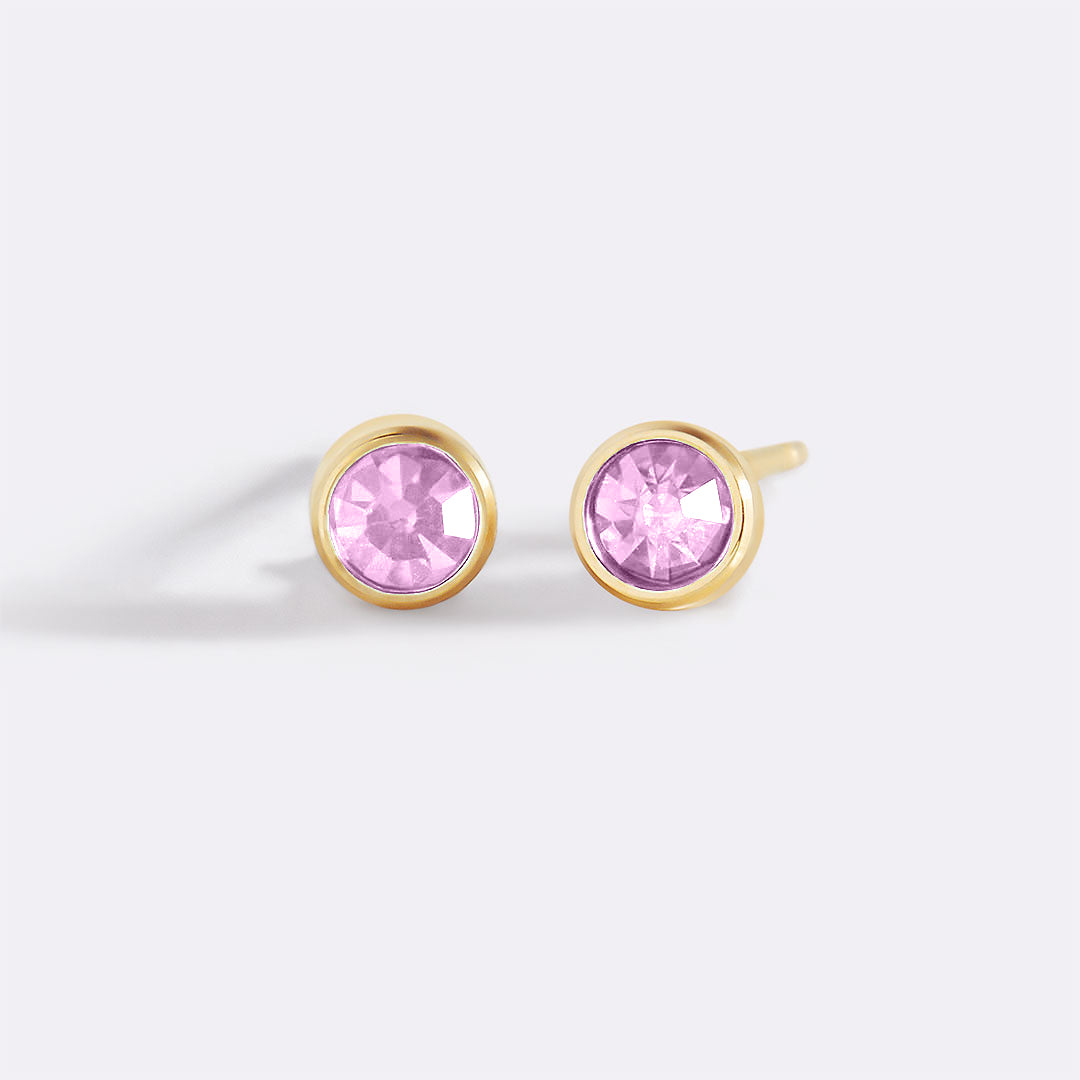 Mint & Lily Birthstone Bezel Studs