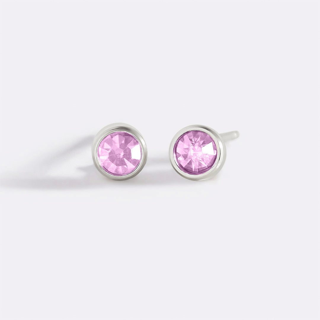 Mint & Lily Birthstone Bezel Studs