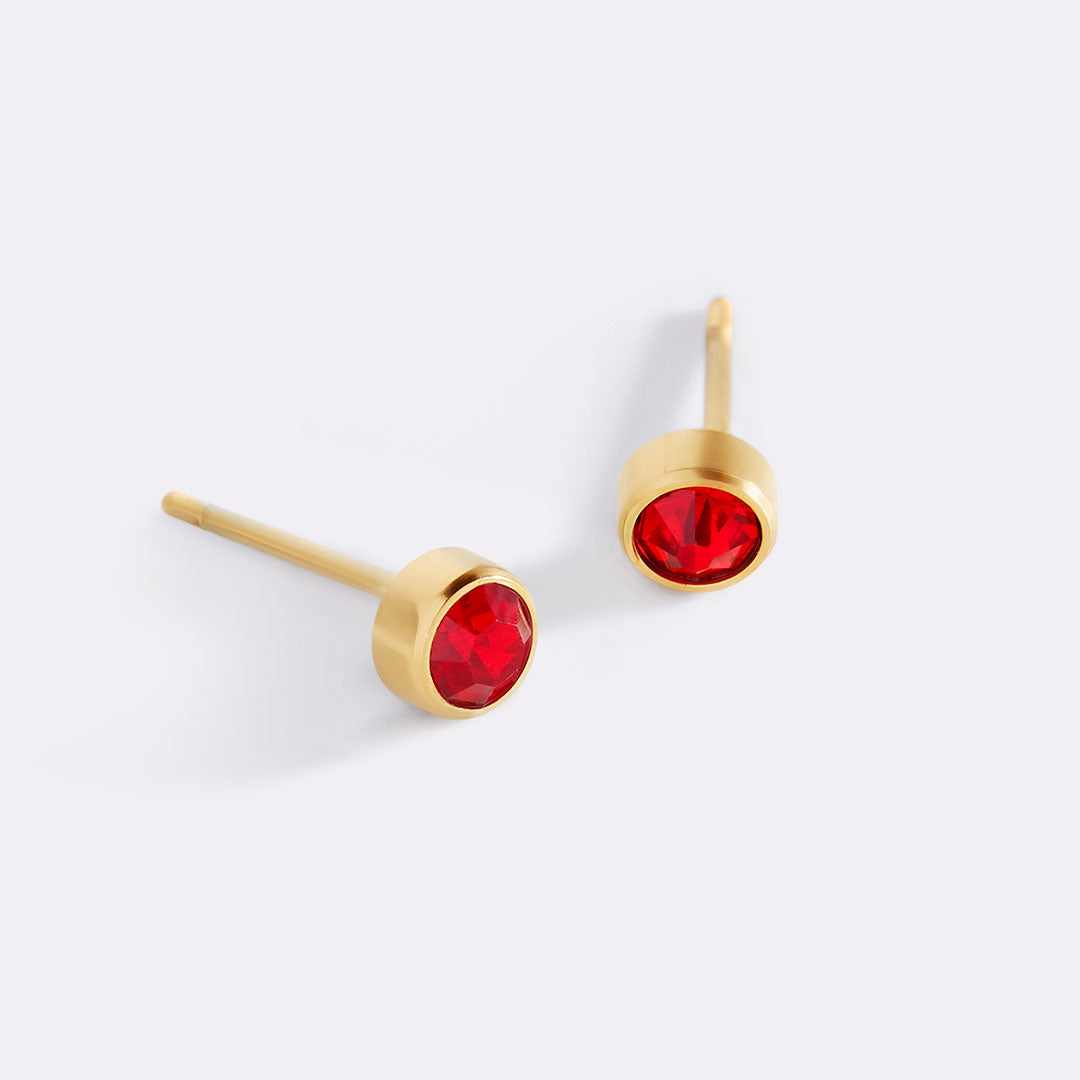 Mint & Lily Birthstone Bezel Studs