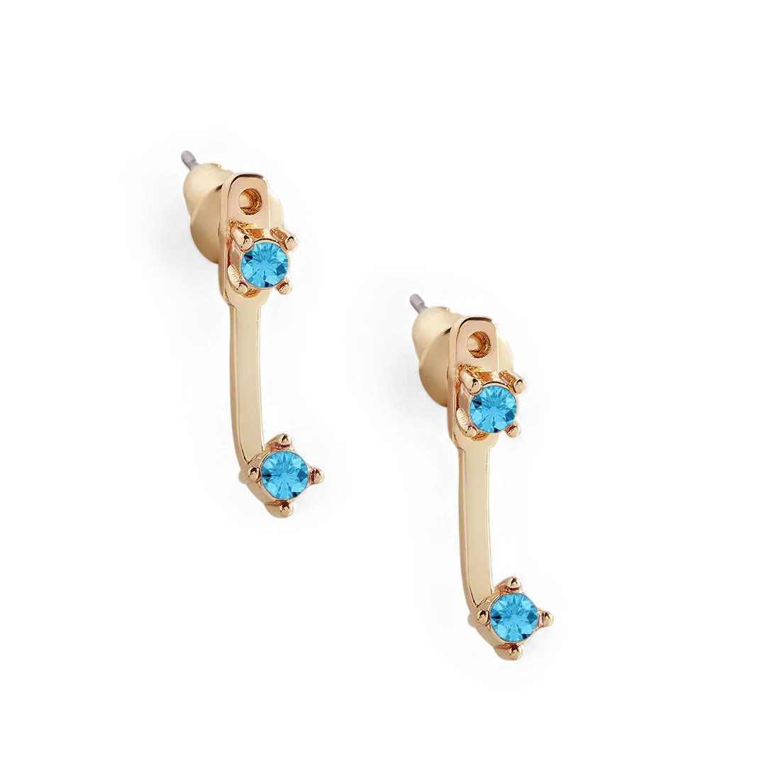 Mint & Lily Birthstone Drop Ear Jacket Earrings