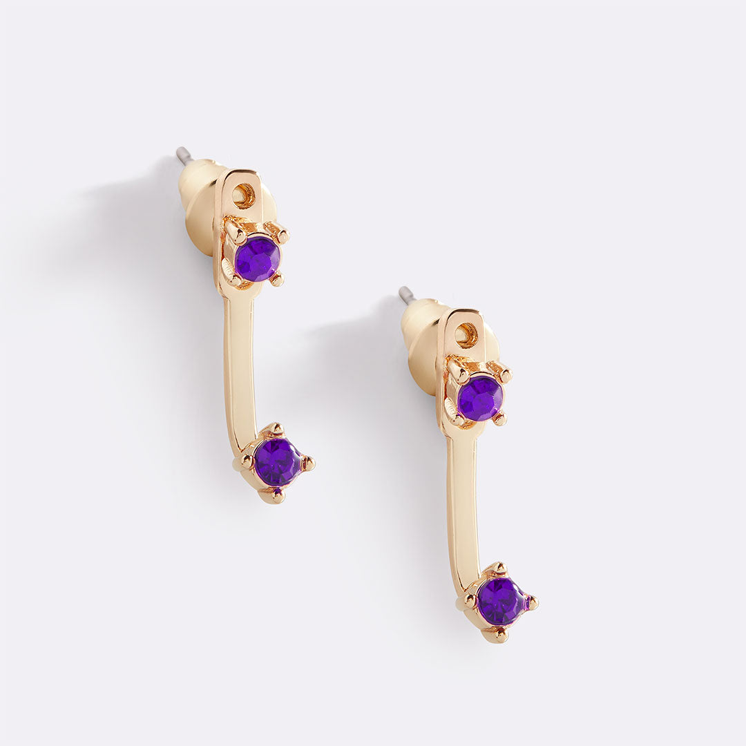 Mint & Lily Birthstone Drop Ear Jacket Earrings