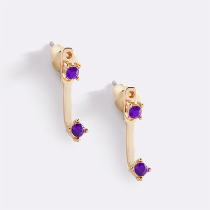 Mint & Lily Birthstone Drop Ear Jacket Earrings