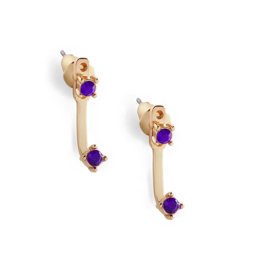 Mint & Lily Birthstone Drop Ear Jacket Earrings