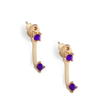 Mint & Lily Birthstone Drop Ear Jacket Earrings