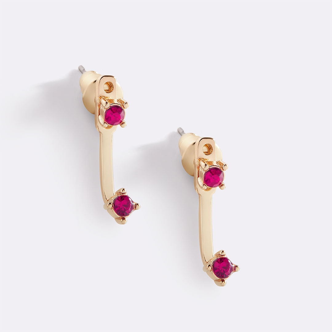 Mint & Lily Birthstone Drop Ear Jacket Earrings
