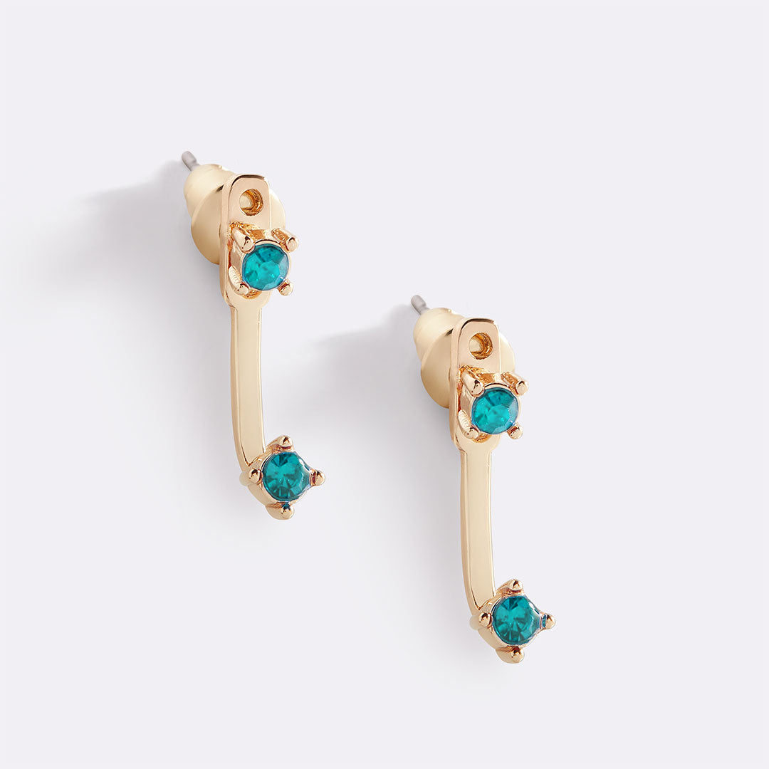 Mint & Lily Birthstone Drop Ear Jacket Earrings