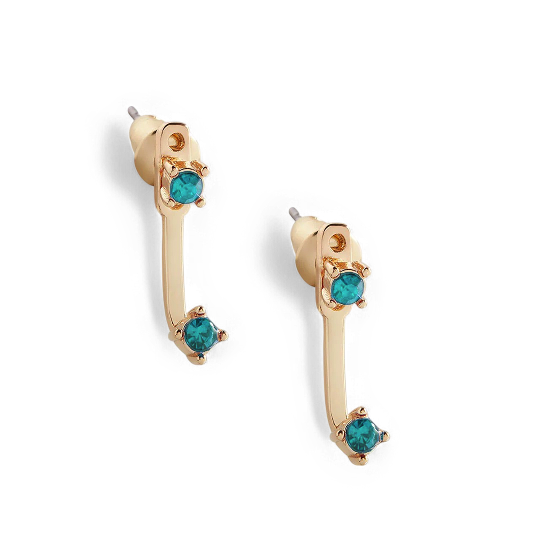 Mint & Lily Birthstone Drop Ear Jacket Earrings