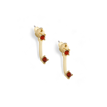 Mint & Lily Birthstone Drop Ear Jacket Earrings