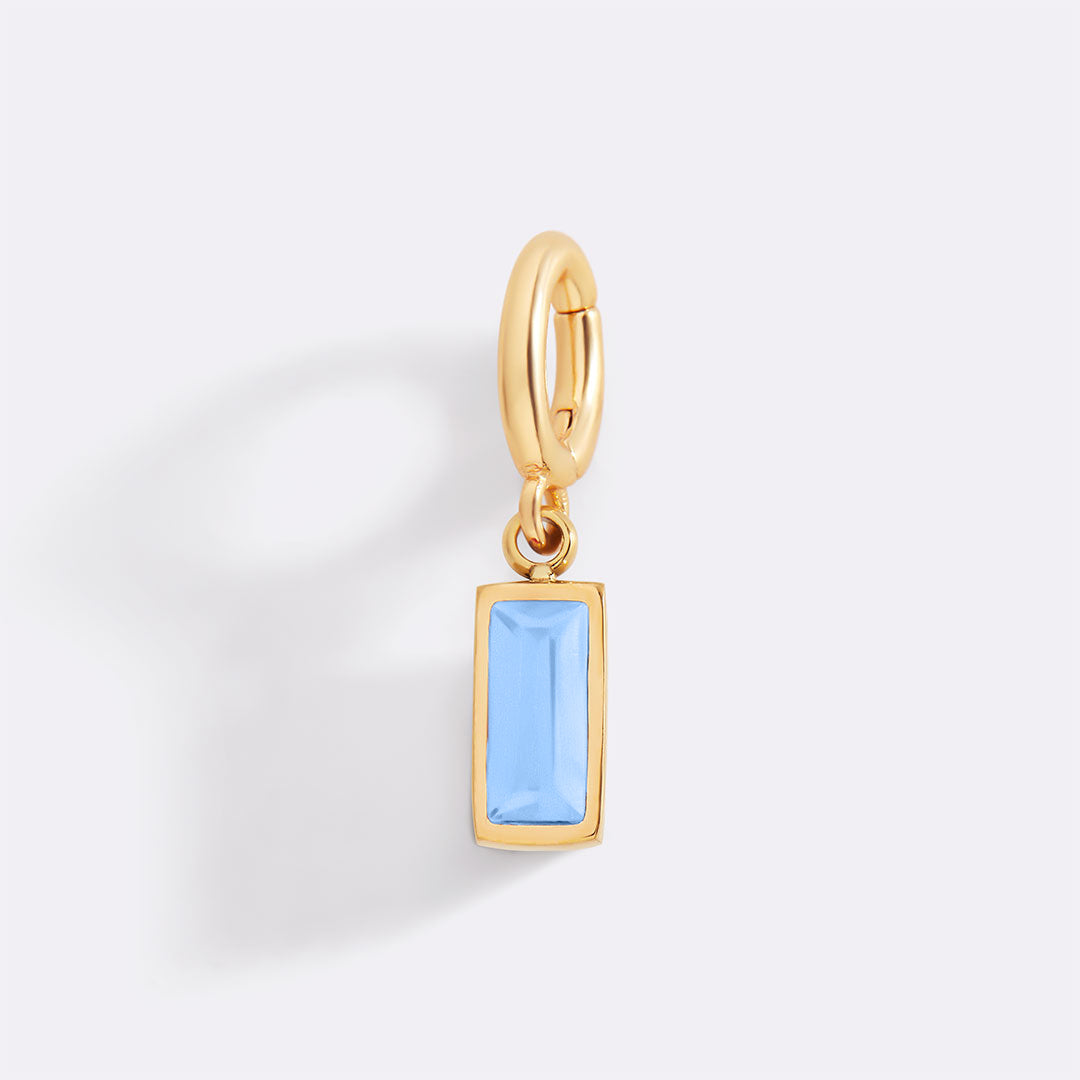 Mint & Lily Dainty Baguette Birthstone Charm