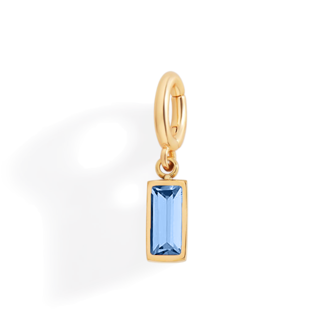Mint & Lily Dainty Baguette Birthstone Charm
