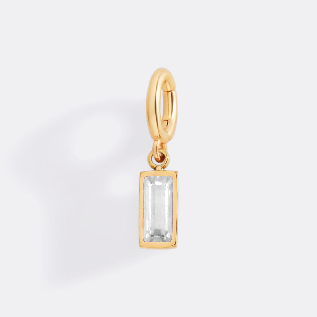 Mint & Lily Dainty Baguette Birthstone Charm
